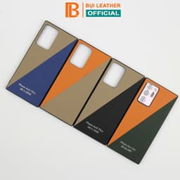 Thumbnail Ốp lưng Samsung thủ công da epsom cao cấp phối màu, viền TPU chống sốc OP104 Bụi Leather 1