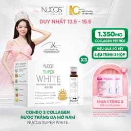 Thumbnail TPBVSK Nước uống Collagen Nucos Super White Hỗ Trợ Dưỡng Trắng Da Mờ Thâm Nám [3h x10cx50ml] 1