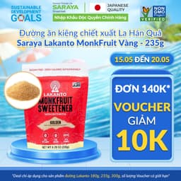 Thumbnail Đường ăn kiêng La Hán Quả Saraya Lakanto MonkFruit Vàng, 0 Calo, 0 tăng đường huyết, 0 biến đổi gen - 235g 1