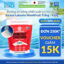 Thumbnail Đường ăn kiêng La Hán Quả Saraya Lakanto MonkFruit Trắng, 0 Calo, 0 tăng đường huyết, 0 biến đổi gen - 454g 1