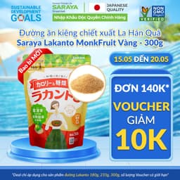 Thumbnail Đường ăn kiêng La Hán Quả Saraya Lakanto MonkFruit Vàng, 0 Calo, 0 tăng đường huyết, 0 biến đổi gen - 300g 1