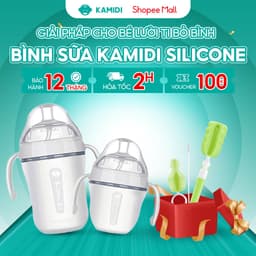 Thumbnail Bình Sữa Kamidi Chất Liệu Silicon Trắng Dung Tích 150ml/250ml 1