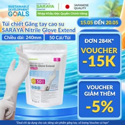 Thumbnail Găng tay cao su Saraya Nitrile,dùng trong chế biến thực phẩm, làm đẹp, rửa chén,vệ sinh (Màu Trắng, Màu Xanh, Màu Hồng) 1