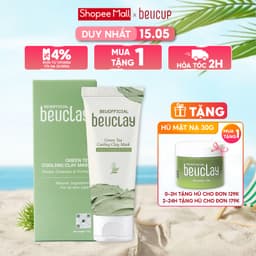 Thumbnail Mặt nạ đất sét BEUCLAY trà xanh sáng da, se khít lỗ chân lông, kiểm soát dầu, hỗ trợ giảm mụn cám mụn đầu đen 1