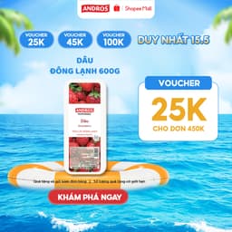 Thumbnail Dâu Đông Lạnh - Không chất bảo quản - Trái cây đông lạnh ANDROS IQF - 600g - [Chỉ giao HCM] 1