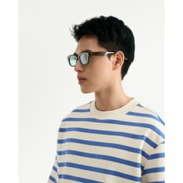 Thumbnail Áo Thun Tay Ngắn Sọc Ngang Form Loose - Routine 10S25TSS050 2
