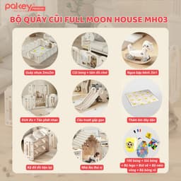 Thumbnail Bộ Quây Cũi Nhựa Full PAKEY Moon House Đa Dạng Trò Chơi Thú Vị Cho Bé Chiều Cao Lên Tới 63cm, Bảo Hành Trọn Đời 2