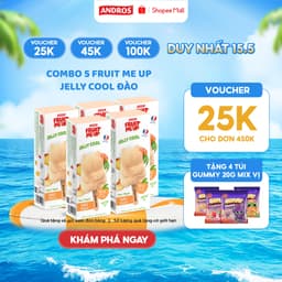 Thumbnail Kem Thạch Jelly Cool (Combo 4 Hộp & 5 Hộp) - Andros Fruit Me Up - 80% Nước ép trái cây 1
