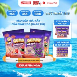 Thumbnail Kẹo Dẻo Trái Cây Gummy 20G (Combo 10 Túi & 20 Túi) - Nhập Khẩu Từ Pháp Của Pháp - ANDROS FRUIT ME UP GUMMY 1