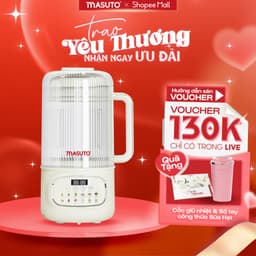 Thumbnail Máy làm sữa hạt thủy tinh Masuto MSPLUS, dung tích 1,2L chống dính, 12 chế độ nấu thông minh 1