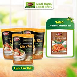 Thumbnail Combo 3 Gói Nước Dùng Lẩu Thái Barona 180 tươi ngon chuẩn vị không cần nêm nếm[Tặng 1 Gói Tôm Rang Thịt 80g,HSD:11/2025] 1