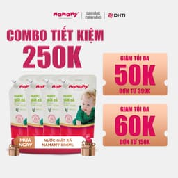 Thumbnail Nước giặt xả cho bé, nguồn gốc tự nhiên Mamamy túi 800ml an toàn, tiện lợi túi có vòi phiên bản mới 1
