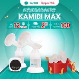 Thumbnail Máy Hút Sữa Có Dây Kamidi Max Máy Hút Sữa Điện Đôi Phễu Hút Silicon Mềm Mại Kèm Bình Sữa Có Núm Ti Cho Bé 1