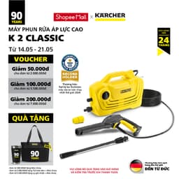Thumbnail Máy Rửa Xe KARCHER Cầm Tay K2 Classic Động Cơ Chổi Than Áp Lực Cao Giúp Làm Sạch Ô Tô Xe Máy 1