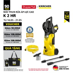 Thumbnail Máy phun rửa áp lực cao Karcher K 2 HR - Công suất 1400W, áp lực 110 bar phù hợp rửa xe - Bảo hành 24 tháng 1