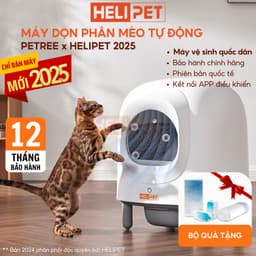 Thumbnail [NEW 2025] Máy Vệ Sinh, Dọn Phân Mèo Tự Động PETREE x HeLiPet, Kết Nối Wifi, Dùng App, Bản Quốc Tế 2