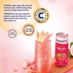 Thumbnail Thùng 12 lon nước trái cây sparkling MaMaPop vị Cam Yuzu (330ml/lon) 2