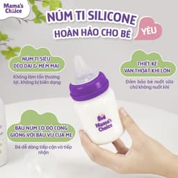 Thumbnail Bình Sữa Mama's Choice Núm Ti Lansinoh Chất Liệu PP, Dung Tích 180ml 240ml, Núm Ty Size S M F 2