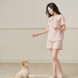Thumbnail Đồ bộ mặc nhà Mialala chất liệu cotton họa tiết kẻ caro DMN02025432 1