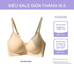 Thumbnail Áo ngực su đúc không gọng Mialala đệm mỏng 1cm nâng ngực, tàng hình 3369 FA02113369 1