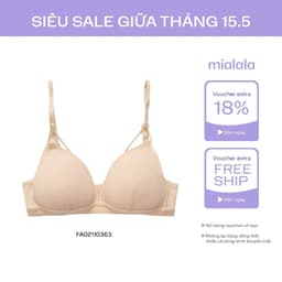 Thumbnail Áo ngực nữ không gọng đệm mỏng 1 cm len tăm thoáng khí MIALALA 0363 NA3280363 1