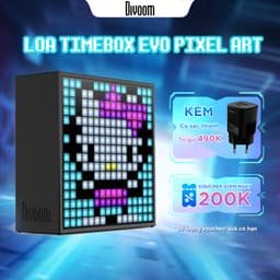 Thumbnail Loa bluetooth thông minh Divoom Timebox-Evo, tích hợp màn hình LED 256 Full RGB, đồng bộ tin nhắn, cuộc gọi và thông báo 1