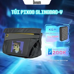 Thumbnail Túi đeo chéo Divoom Pixoo Slingbag-V tích hợp màn hình LED 4.7 inch, đựng laptop/tablet 11 inch, chống nước chuẩn IP23. 1