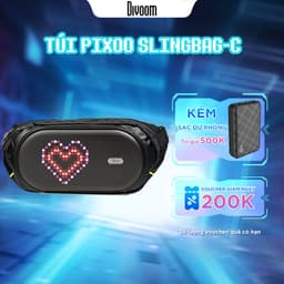 Thumbnail Túi đeo chéo nam nữ Divoom Pixoo SlingBag-C kết hợp màn hình LED hiển thị pixel art, túi chéo nhỏ gọn, chống thấm nước 1
