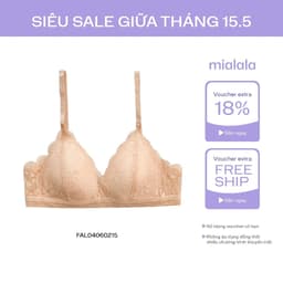 Thumbnail Áo ngực không gọng đệm mỏng 1cm ren hoa MiaLala 0215 NA3220215 1