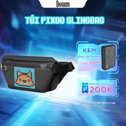 Thumbnail Túi đeo chéo nam nữ Divoom Pixoo Slingbag, màn hình Led pixel art, tích hợp app Divoom, nhập và hiển thị tin nhắn 1