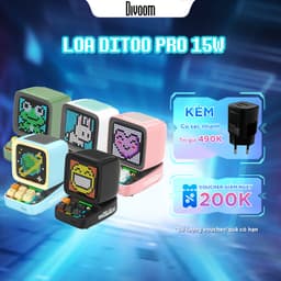 Thumbnail Loa Bluetooth Divoom DiToo Pro, loa máy tính phiên bản mới 15W hiển thị màn hình LED 256 RGB - Bảo hành 12 tháng 1 đổi 1 1