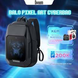 Thumbnail Balo DIVOOM Cyberbag 64x64 pixel, màn hình LED hiển thị pixel art, ngăn chứa Laptop 15.6inch kháng nước và chống va đập 1