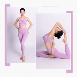 Thumbnail Bộ Tập Yoga LV24N01F507 Thiết Kế Bra Nhún Hoa Đệm Rời & Quần Legging Cạp Cao Livan Sport, Bộ Tập Yoga Nữ, Đồ Tập Yoga Nữ 1
