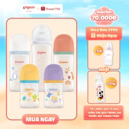 Thumbnail Bình Sữa Pigeon PP Softouch Baby-Friendly World 160ml/240ml/330ml - Nhiều Hoạ Tiết 1