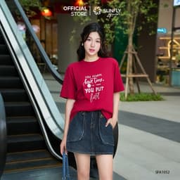 Thumbnail Áo phông nữ cotton  SUNFLY oversize SFA1052 3