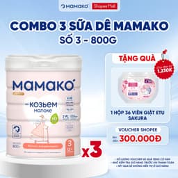 Thumbnail COMBO 3 LON Sữa Dê Công Thức MAMAKO Premium Số 3 - 800g 1