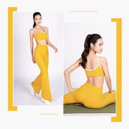 Thumbnail Bộ Tập Yoga Gym Nữ Livan Sport LV24N01F504 LUXURY Áo Bra Đệm Rời & Quần Legging Ống Loe, Bộ Tập Yoga Nữ Cao Cấp 1