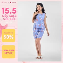 Thumbnail Bộ Mặc Nhà WINNY Kiểu Sát Nách Quần Ngố Đùi 2MNLA23045S 1