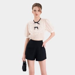 Thumbnail Quần Short MARC FASHION Linen Túi Xéo Nhấn Li Trước - CBST015424 3