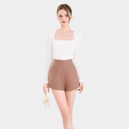 Thumbnail Quần Short MARC FASHION Linen Túi Xéo Nhấn Li Trước - CBST015424 2