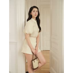 Thumbnail Set áo tay bồng bấu ngực 2T23.2504K + quần short túi vuông 3S09.2504K - Bộ đồ áo sơ mi tay bồng quần short thiết kế JM 2