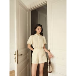 Thumbnail Set áo tay bồng bấu ngực 2T23.2504K + quần short túi vuông 3S09.2504K - Bộ đồ áo sơ mi tay bồng quần short thiết kế JM 4