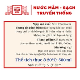 Thumbnail Thùng 6 chai nước mắm nhỉ xuất khẩu Làng Chài Xưa Nhãn Xanh 500ml/chai 2