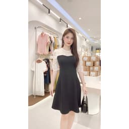 Thumbnail Váy xòe  phối ren kiểu dáng thanh lịch mặc đi làm đi chơi  Evalover 4