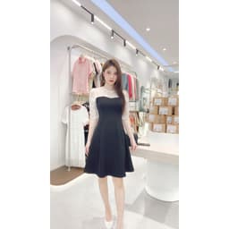 Thumbnail Váy xòe  phối ren kiểu dáng thanh lịch mặc đi làm đi chơi  Evalover 2
