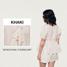 Thumbnail DOTTIE - Áo tay dài phối bèo - Trắng - T1099 1