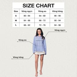 Thumbnail DOTTIE - Áo sơ mi phối măng sết - Xanh biển - T1084 2