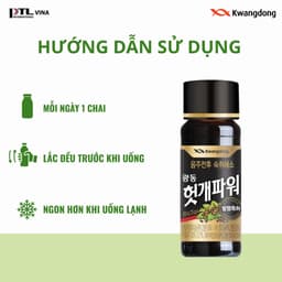 Thumbnail Nước giải rượu Hutkae KWANGDONG giảm say tăng cường chức năng, thanh lọc và mát gan chai 100ml 4
