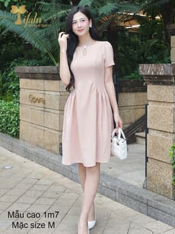 Thumbnail TIFALU - Váy nữ, Đầm suông A bigsize dự tiệc màu hồng sang chảnh - ZOL422PNK 2