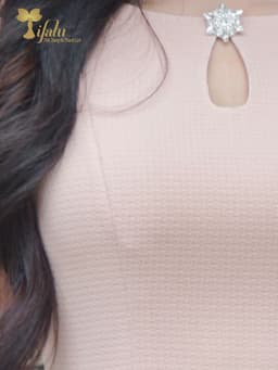 Thumbnail TIFALU - Váy nữ, Đầm suông A bigsize dự tiệc màu hồng sang chảnh - ZOL422PNK 4